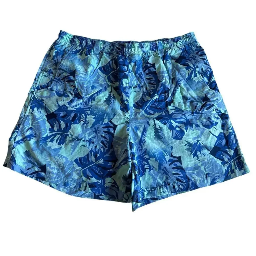 Columbia Men’s PFG Super Backcast Water Short Size L in Blue Palms 6”Inseam